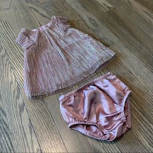 Cat & Jack Baby Rose Gold Metallic Dress